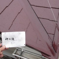 埼玉県鴻巣市の屋根塗装の施工完了後