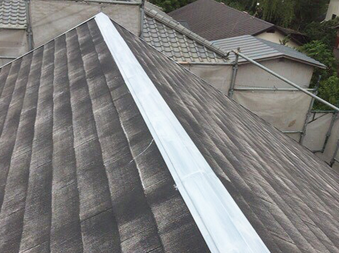 屋根鉄部のサビ止め塗装