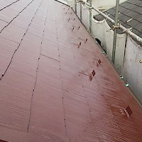 屋根塗装の上塗り完了後