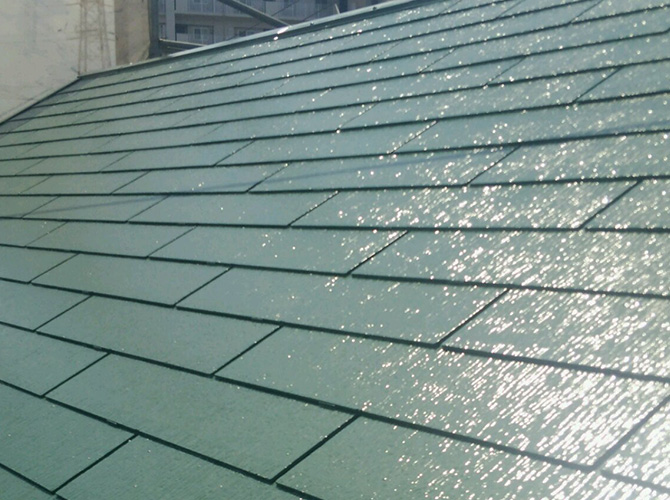 屋根塗装の施工完了後