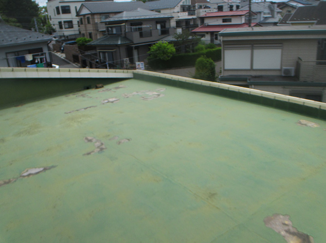 屋上防水工事の施工前
