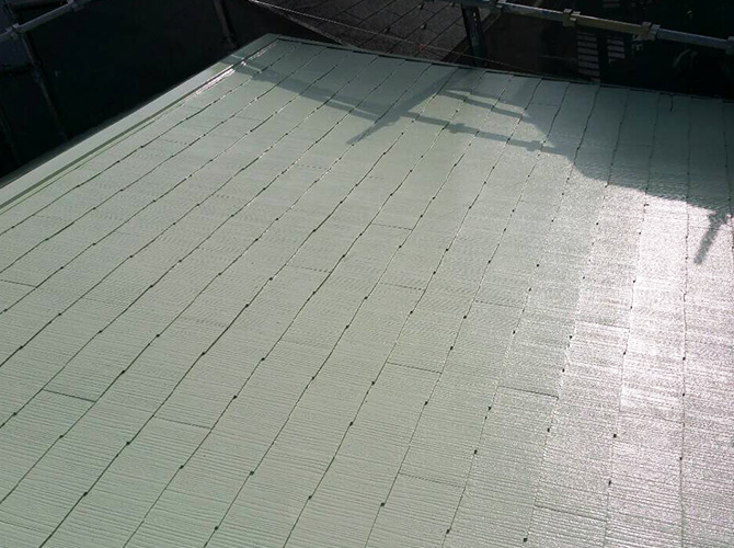 暑さ対策屋根遮熱塗装工事の施工完了後