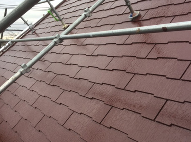 屋根の遮熱塗装の完了後