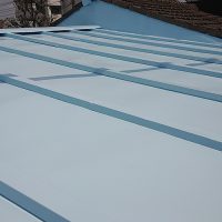 トタン屋根塗装の上塗り完了後